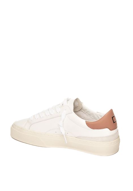 White/pink calf sonica sneaker D.A.T.E. | SONICA DCALF-WHT/PNK